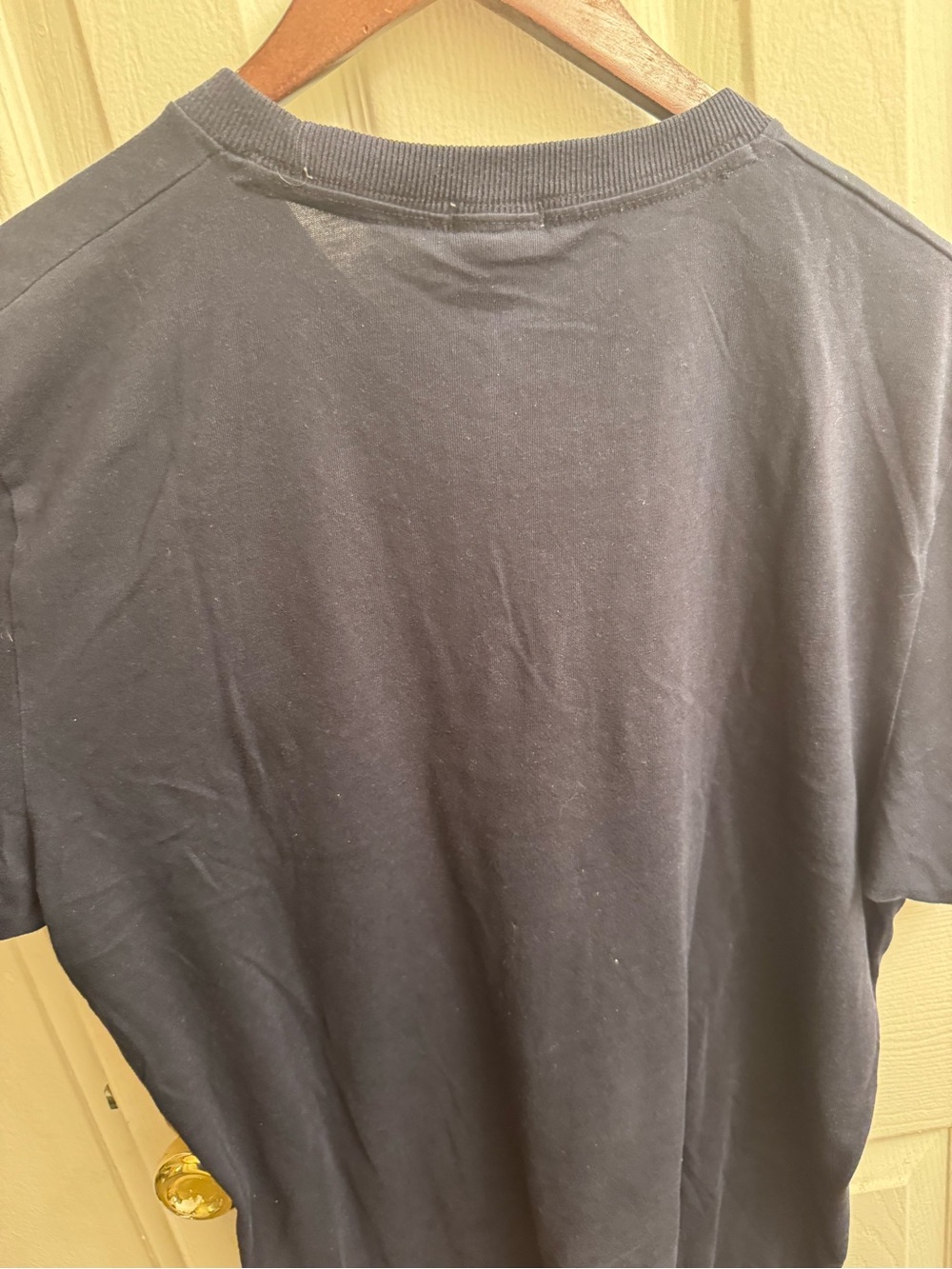 Abercrombie & Fitch Navy Blue Crewneck Sweatshirt with Cream Trim - Picture 3 of 3